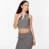 Knitted Polo Crop Top