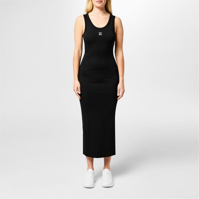 Scoop Neck Midi Bodycon Dress