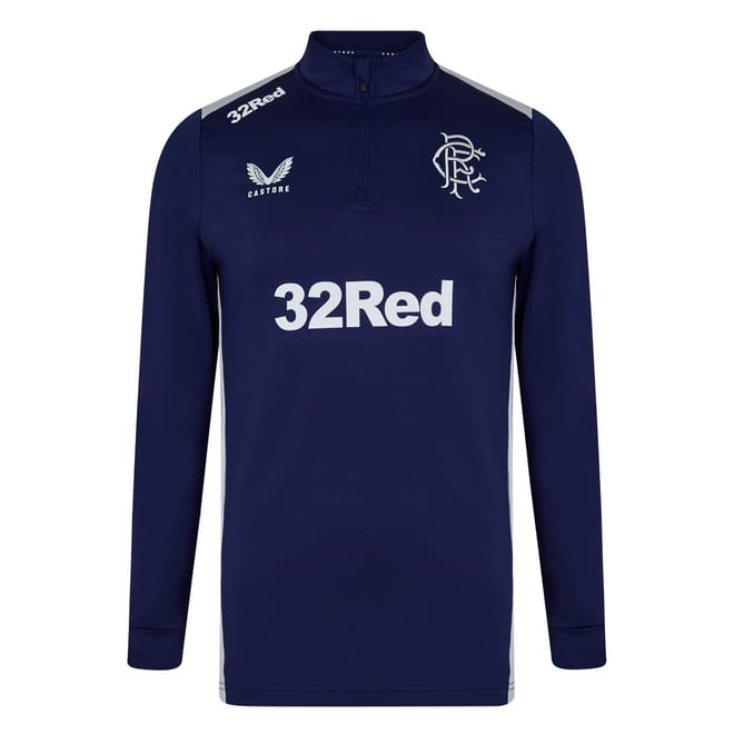 Rangers FC Zip Neck Long Sleeve Sweatshirt