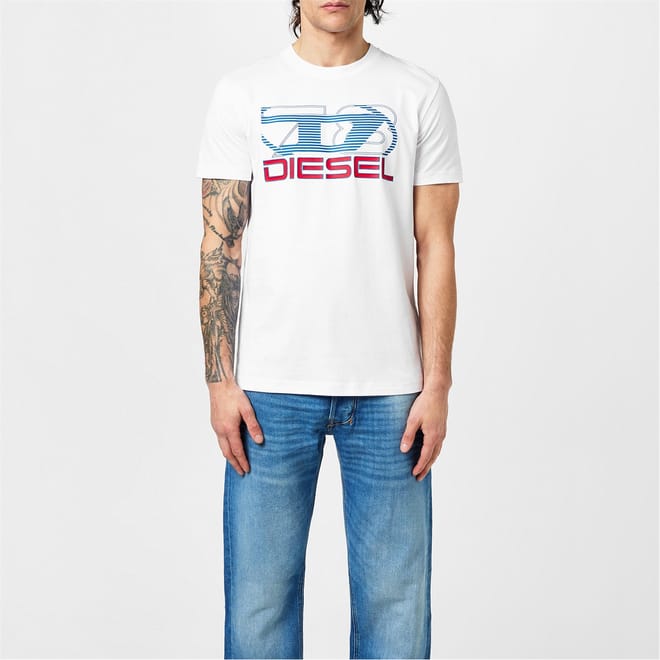 Big D Text Graphic Slim Fit T-Shirt