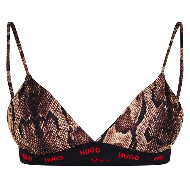 Exotika Snake Skin Pattern Triangle Bikini Top