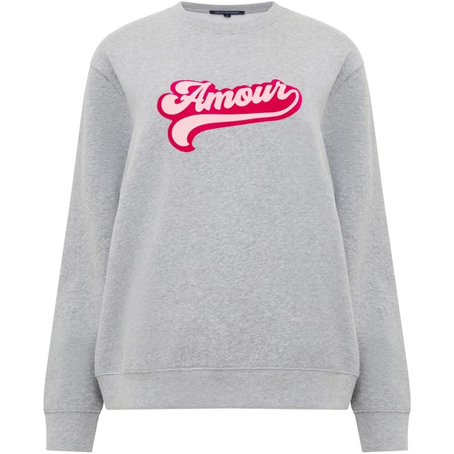 Crew Neck Relaxed Fit Lettering Sweatshirt