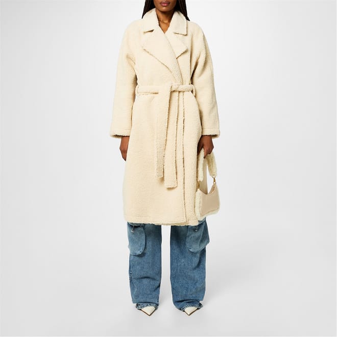 Collared Neck Relaxed Fit Trench Coat