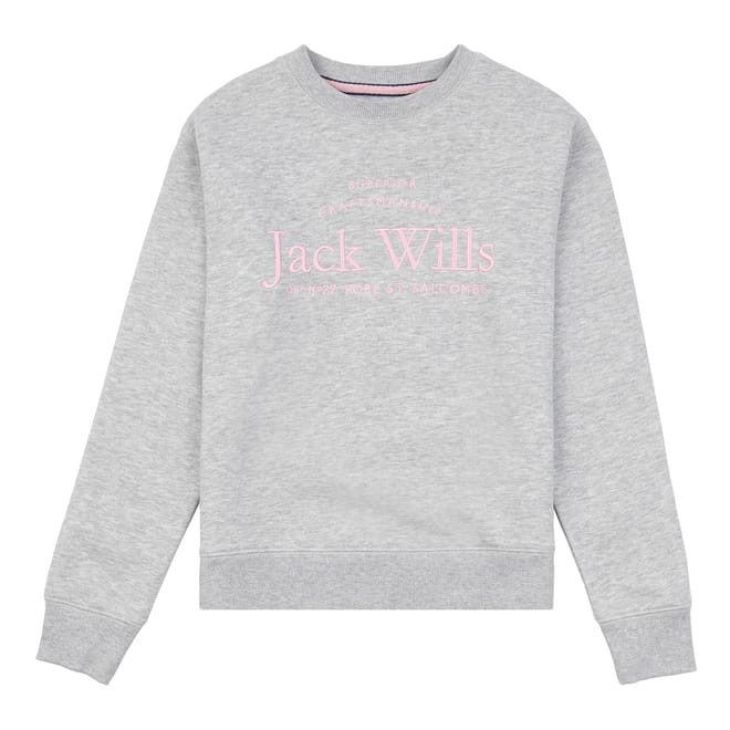 Kids Girls Script Crew Neck Sweatshirt