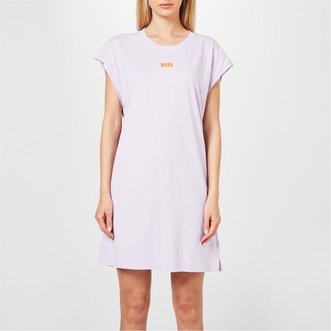 Crew Neck Mini T-Shirt Dress