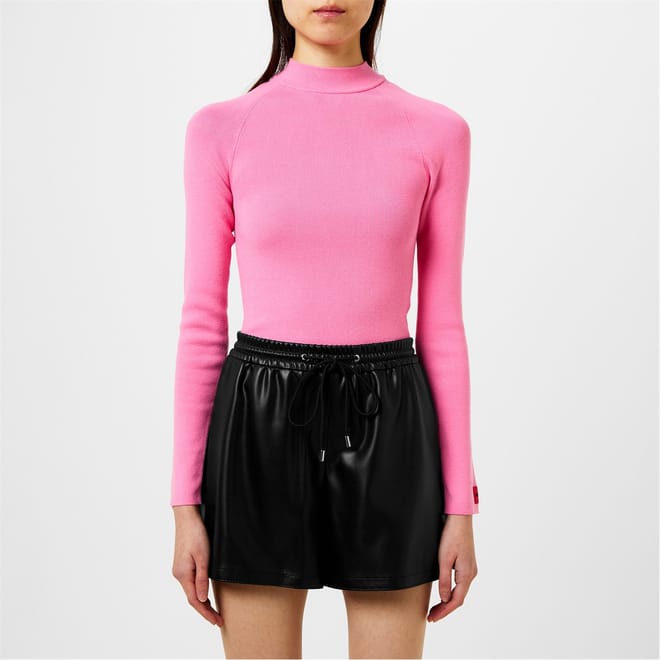 Mock Neck Slim Fit Long Sleeve Sweater