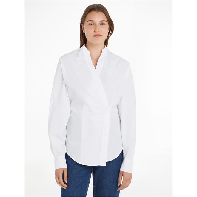 Long Sleeve Regular Fit Wrap Shirt