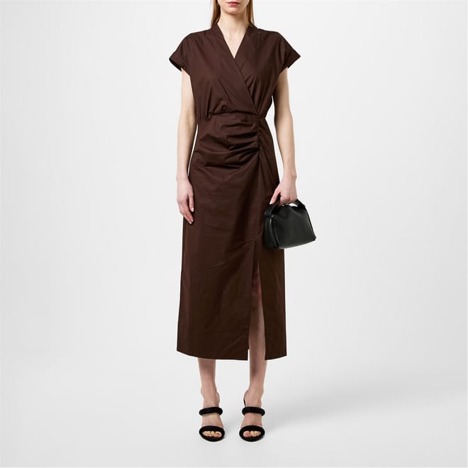 Recoaro V-Neck Midi Wrap Dress