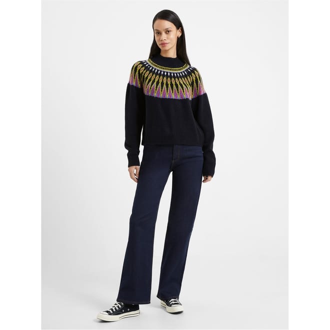 Crew Neck Relaxed Fit Long Sleeve Sweater