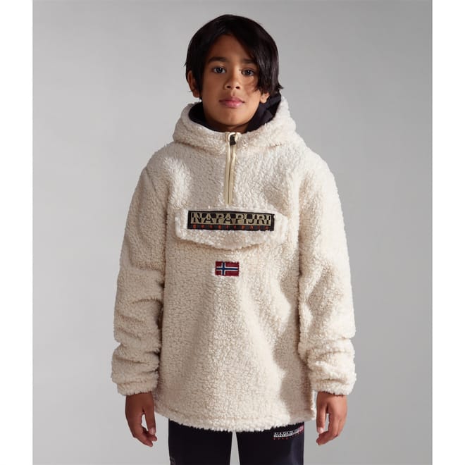Hooded Sherpa Relaxed Fit Sweatshirt