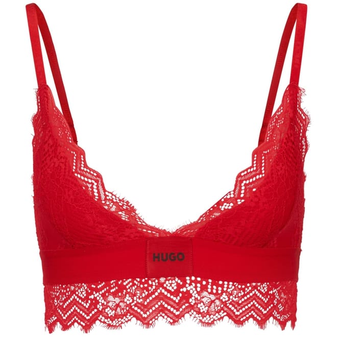 Triangle Padded Cropped V Neck Bra