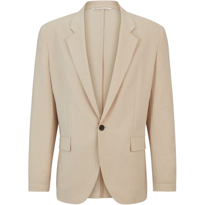 Kris Linen Notched Neck Suit Jacket