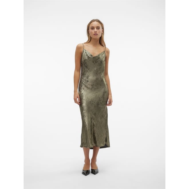 Katie Cowl Neck Midi Slip Dress