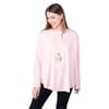 Crew Neck Relaxed Fit Long Sleeve Blouse