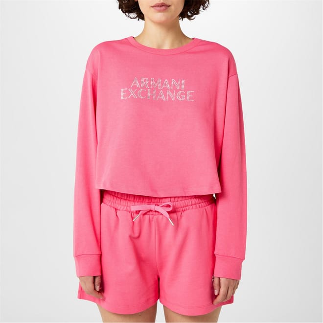 Cropped Crew Neck Relaxed Fit Sweatshirt