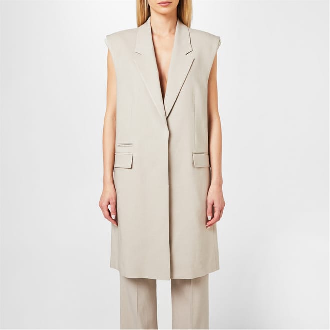 Jewela Long Notched Neck Blazer Jacket