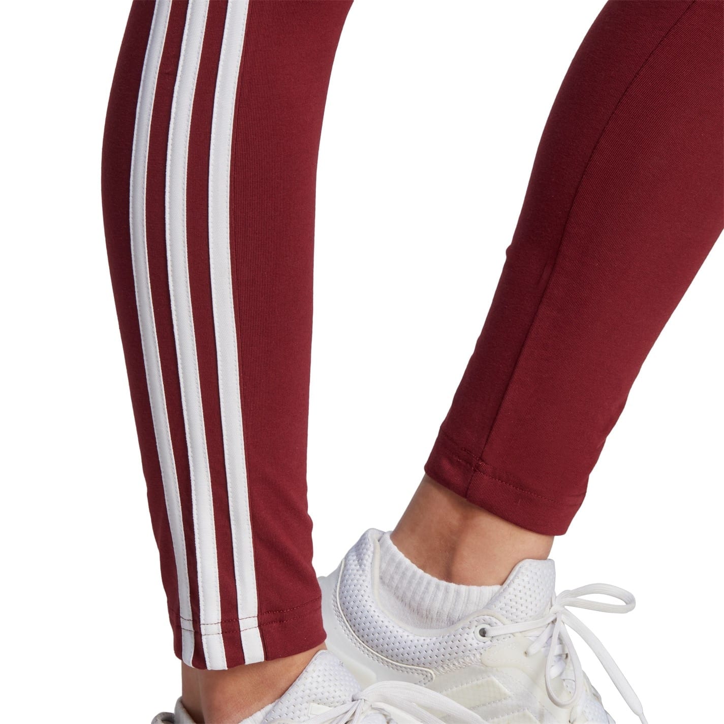 Red adidas Womens Essentials 3 Stripe Leggings Get The Label