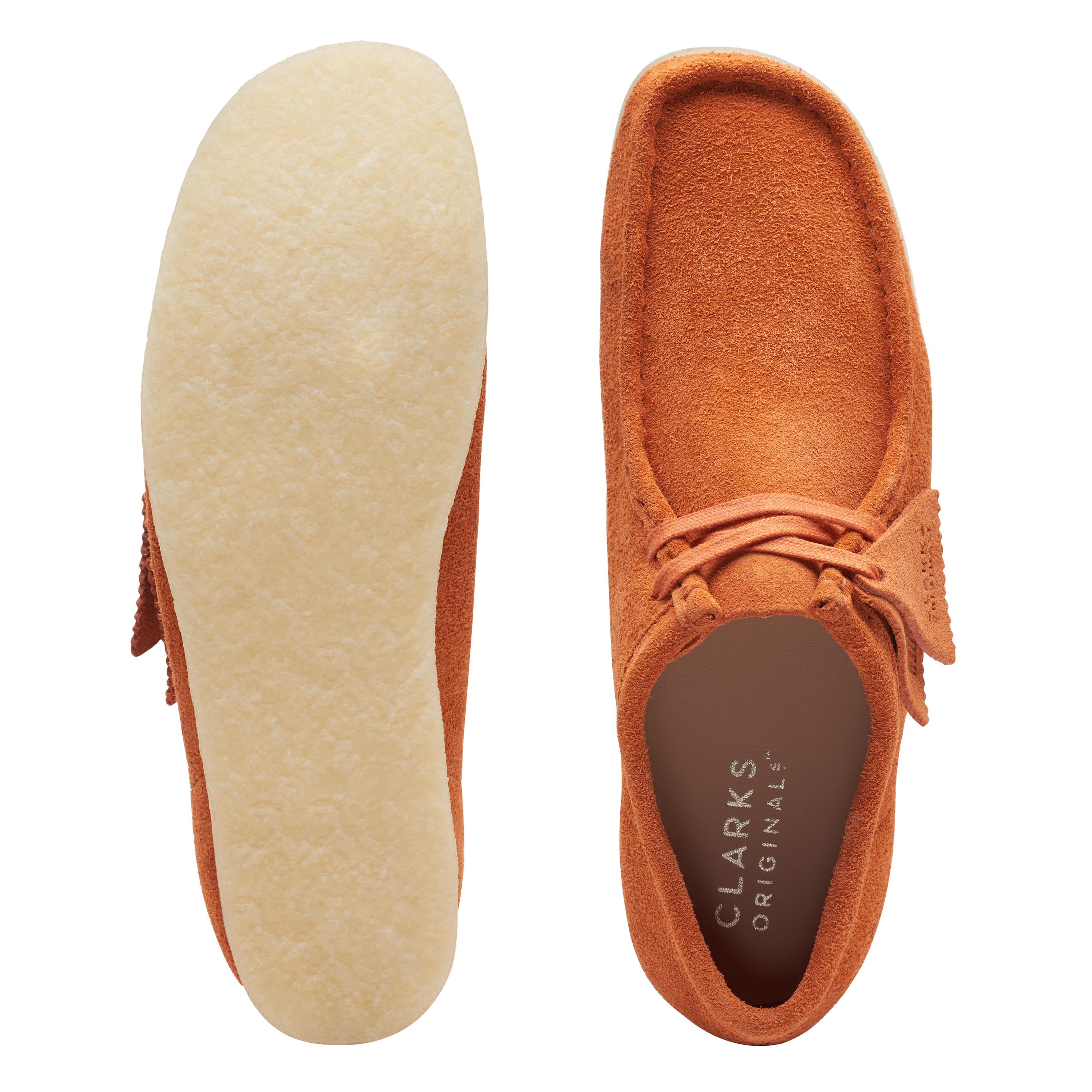 Orange Clarks Originals Mens Wallabee Shoes Get The Label