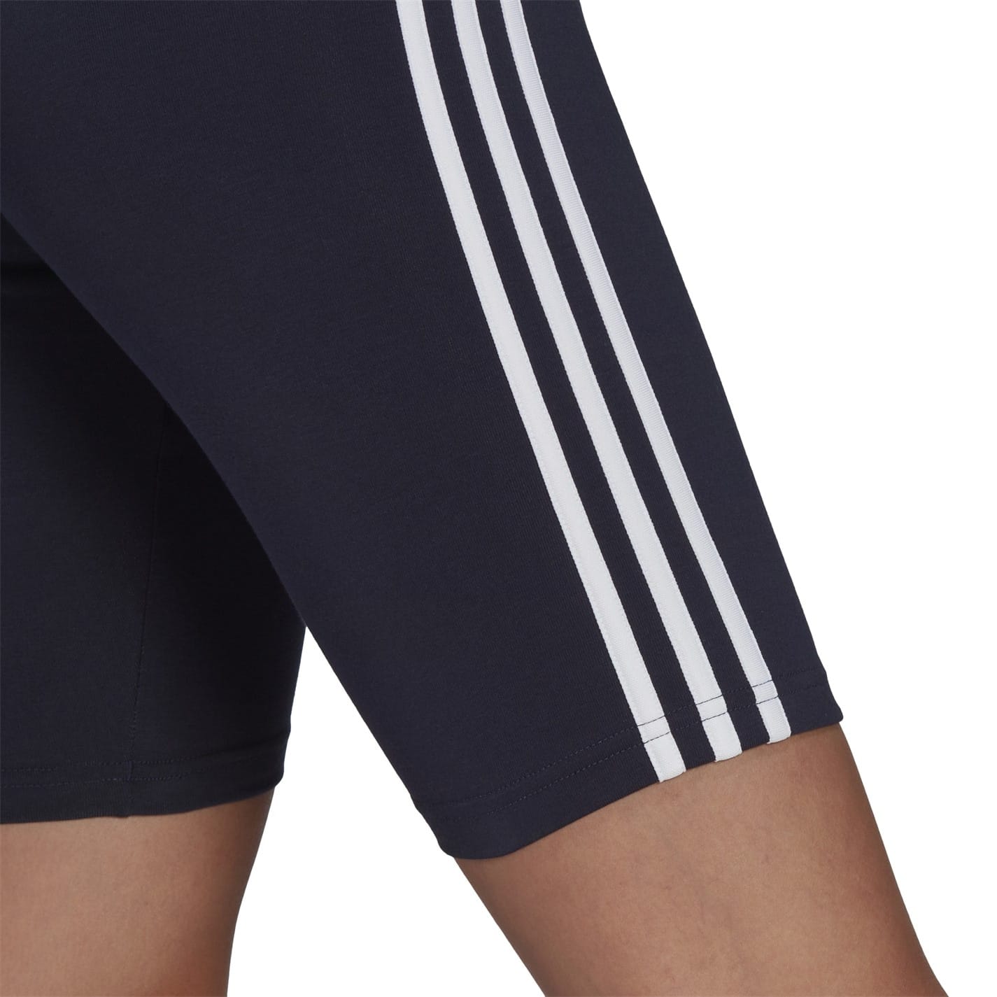 Blue adidas Womens Essential 3 Stripe Shorts Get The Label