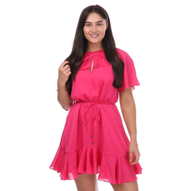 Elsieee Fluted Hem Mini Dress