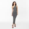 Knitted Asymmetric Cut Out Midi Dress