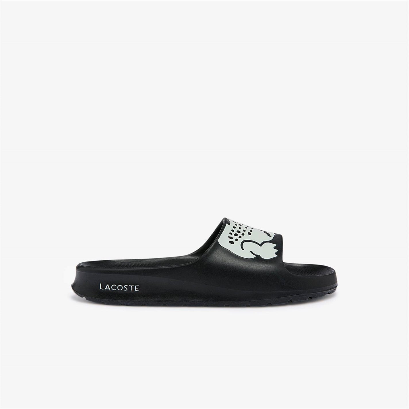 Black Lacoste 2.0 Sliders Get The Label
