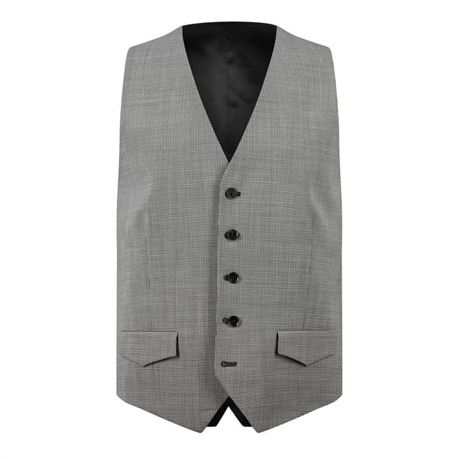 Slim Fit Check Suit Vest