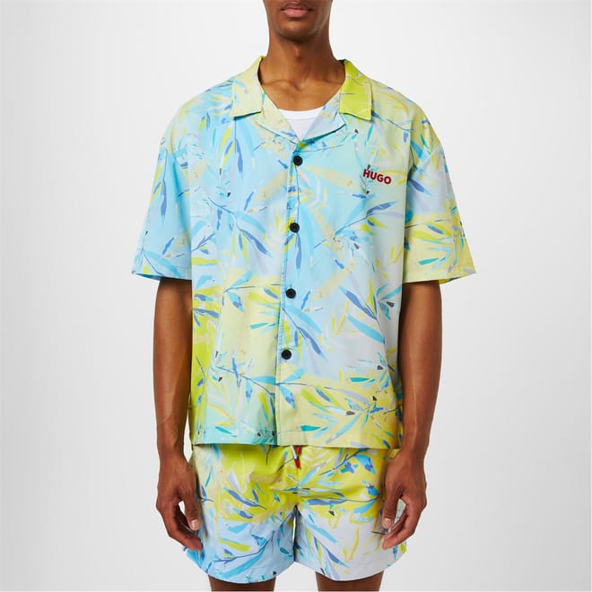 Relaxed Fit Short Sleeve Beach Shirt