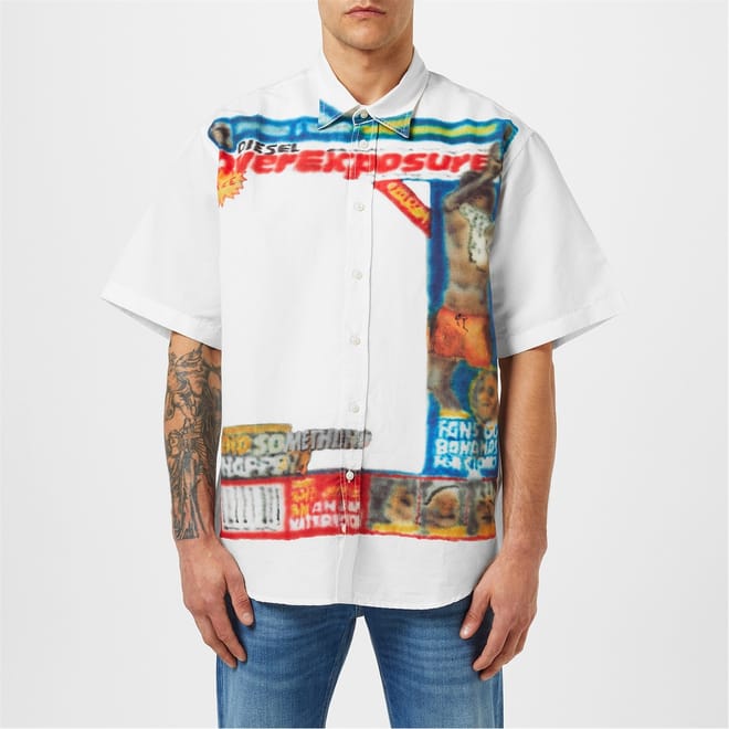 Art Lettering Short Sleeve Regular Fit Shirt