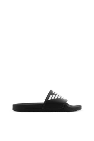 Black Emporio Armani EA7 Eagle Slides Get The Label