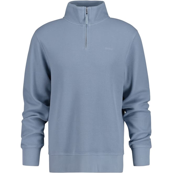 Zip Neck Funnel Neck Regular Fit Sweatshirt