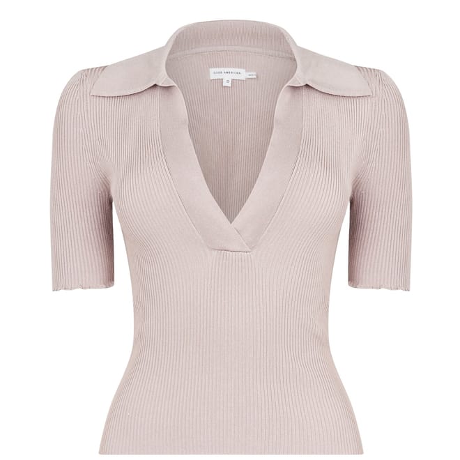 Plait Rib Polo Shirt