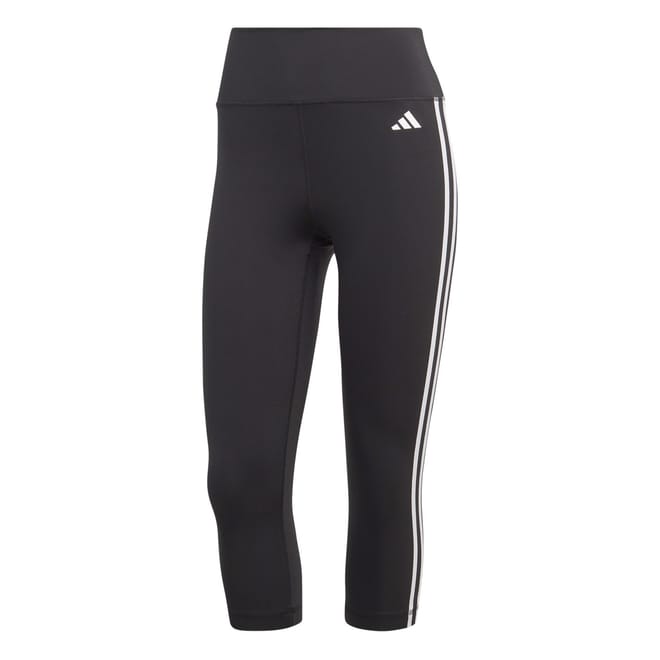 Train Essentials 3 Stripes High Waisted Three Quarter Leggings