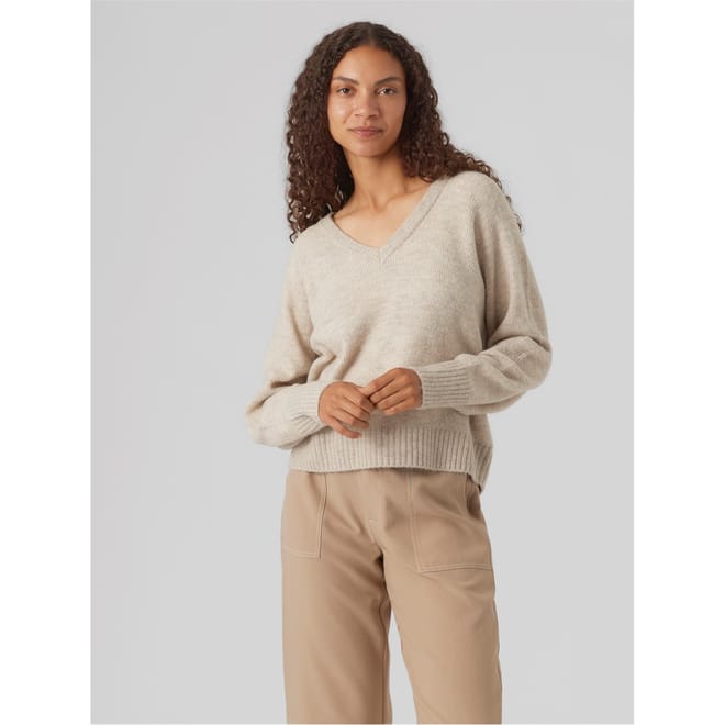 Crew Neck Relaxed Fit Long Sleeve Sweater