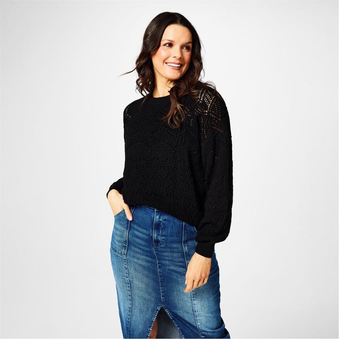 Pointelle Knitted Jumper