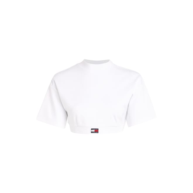 Cropped Mock Neck Regular Fit T-Shirt