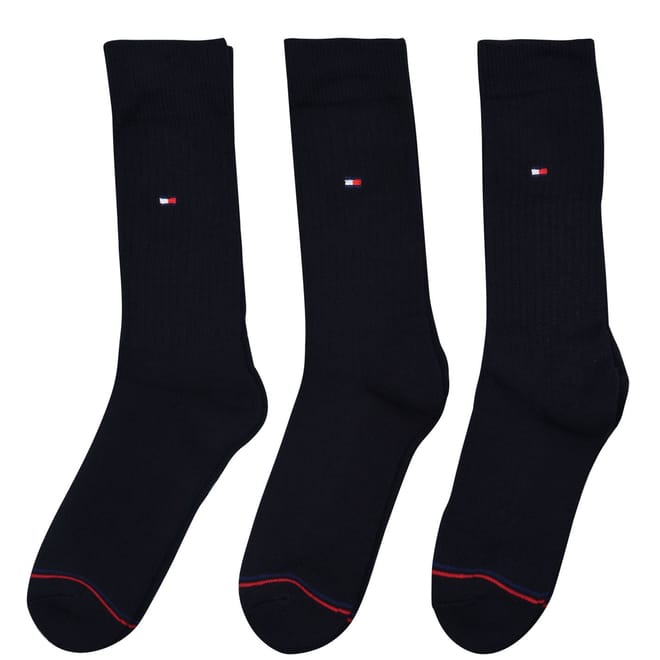 Mens Hilfiger Bodywear Sports 3 Pack Crew Socks