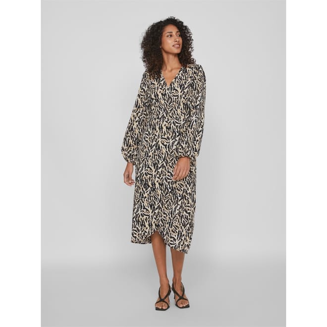 Louisa V-Neck Midi Wrap Dress