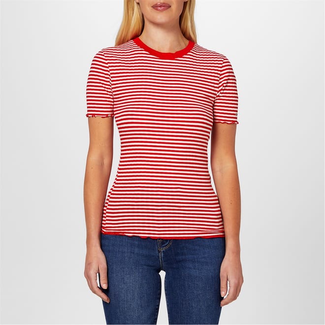 Striped Slim Fit Crew Neck T-Shirt