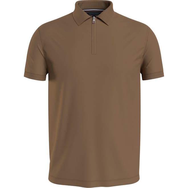 Zip Placket Polo Shirt