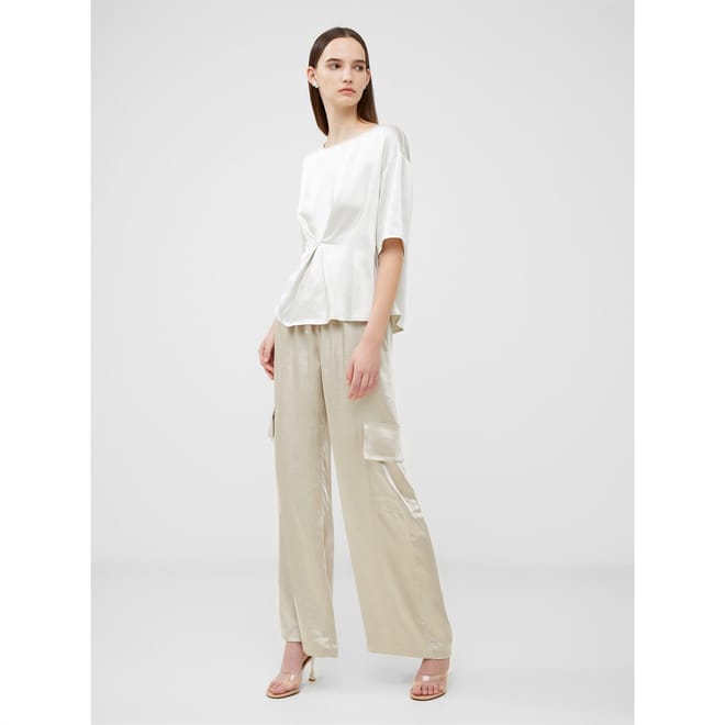 Chloetta Relaxed Fit Boat Neck Blouse
