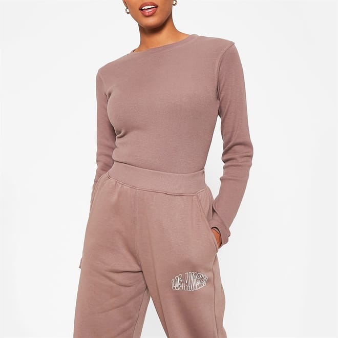 Rib Crew Neck Bodysuit