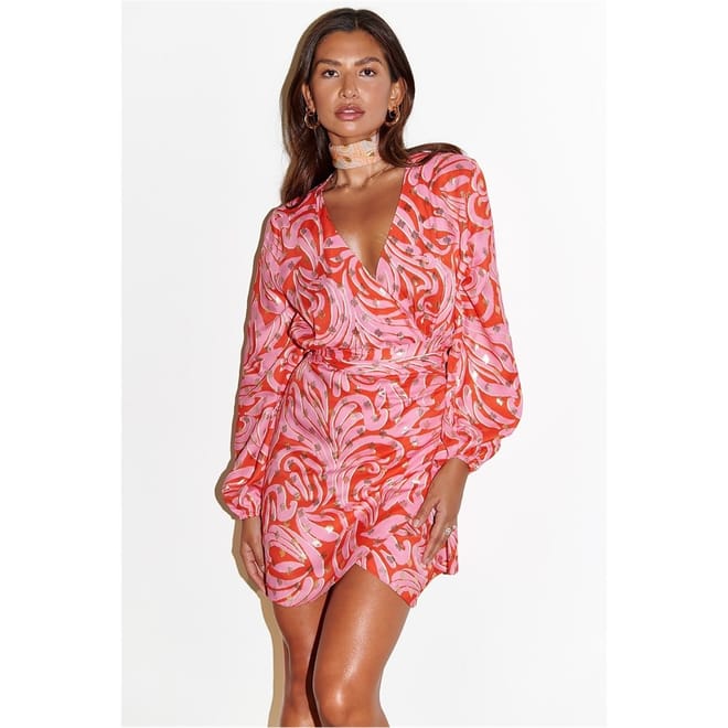 Vienna Swirl Wrap Dress