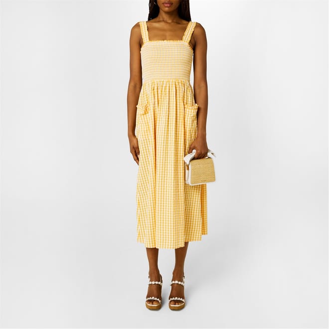 Plus Missgui Square Neck Midi Dress