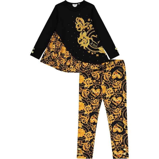 Crew Neck Long Sleeve Legging Suit