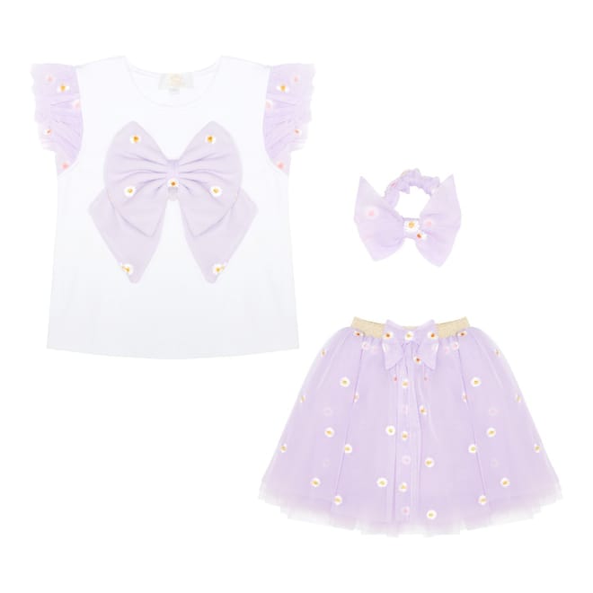Tulle T-shirt and A-line Skirt Set