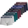 Mens Solid 10 Pack Boxer Trunks