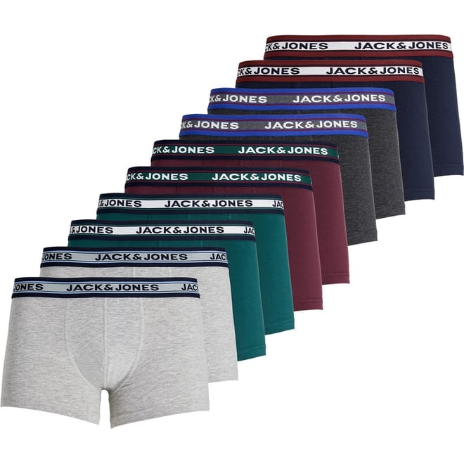 Mens Solid 10 Pack Boxer Trunks