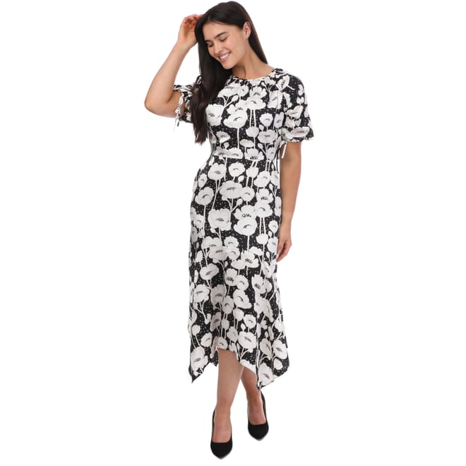 Abriee Puff Sleeve Midi Dress