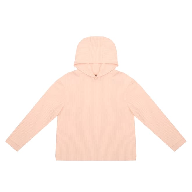 2pc Rib Hoodie Hooded Long Sleeve Tracksuit